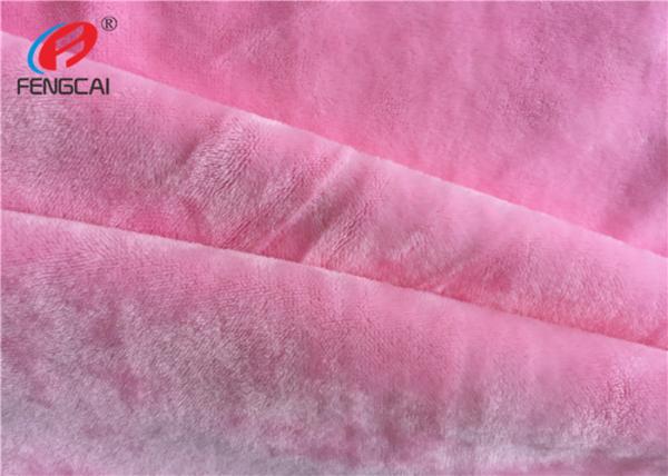 Stretch Plain Dyed Spandex Velvet Fabric , Super Soft Polyester Velvet Fabric For Garment