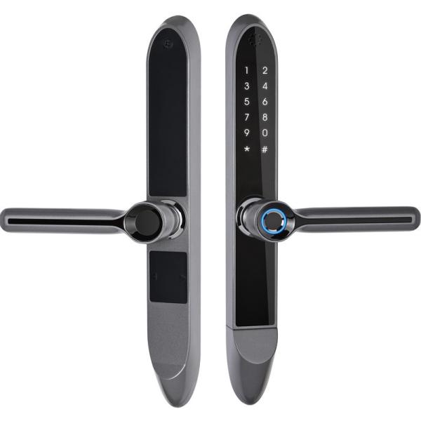 IP65 Антифризовая алюминиевая рама отпечатки пальцев стеклянная дверь умный замо