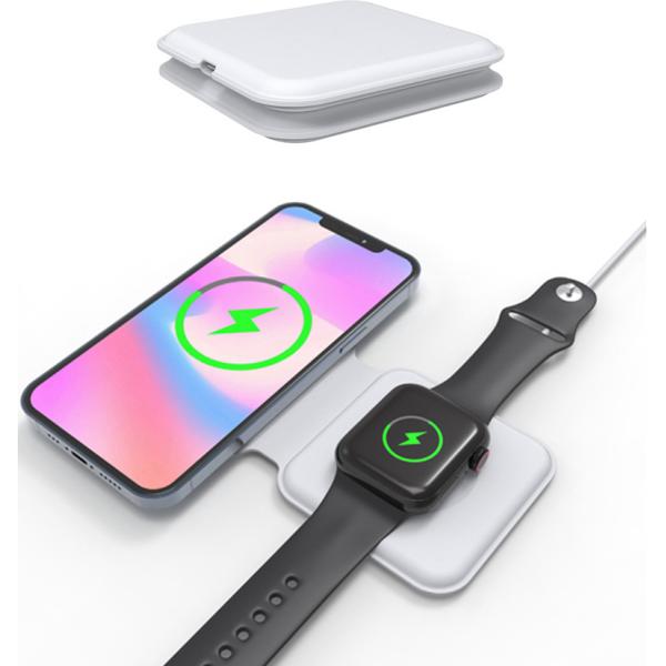 Супер тонкое складное 15W 2 в 1 беспроводном заряжателе дуо Magsafe