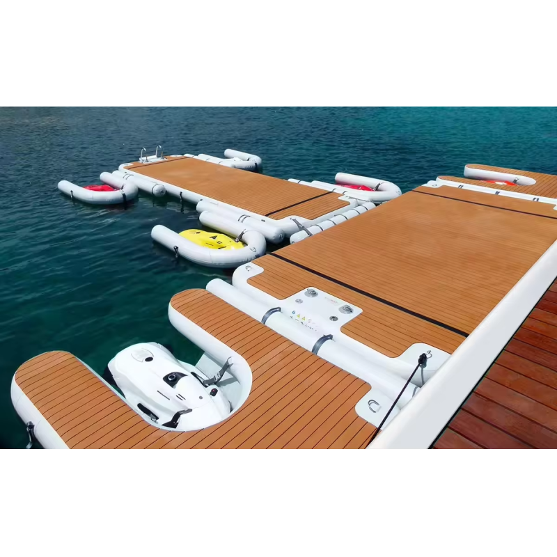 Self Adhesive PVC Marine Non Slip Mat Teak Wood Grain Boat Deck Pad UV Resistant Anti Skid Self Adhesive Flooring For Inflatable Boats Yachts