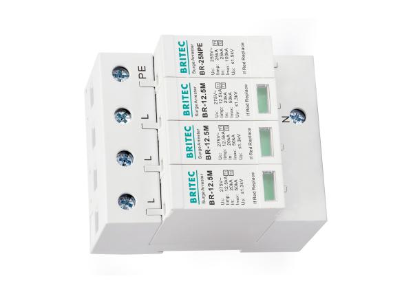 Corrente de descarga alta do absorvente do impulso do prendedor de relâmpago da classe B+C 12.5KA do CE