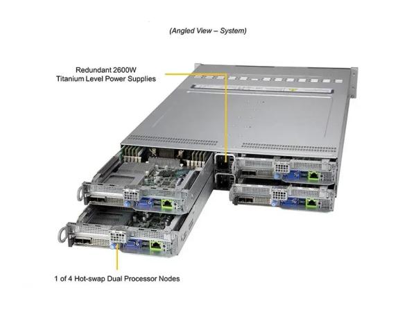 Supermicro Twin Server SYS-220BT-HNTR X12 Bigtwin 4 2 Nodes 2u Rack With 16G Memory