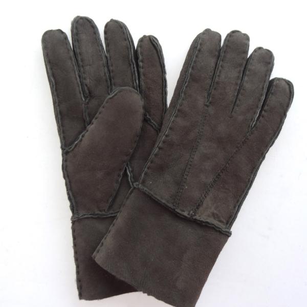 Winter Merino Leather Shearling Sheepskin Gloves Hand Sewing Multi Color
