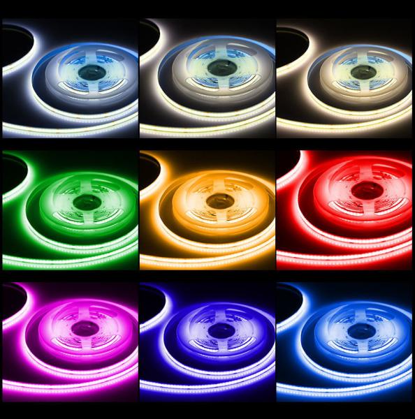 90lm/W COB LED Strip DC24V CRI90 312LEDs/m with Stable Dam Glue and 60000 Hours Working Lifetime