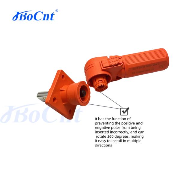 120A-500A DC Battery Energy Storage Connector Photovoltaic Power Right Angle Plug Assembly