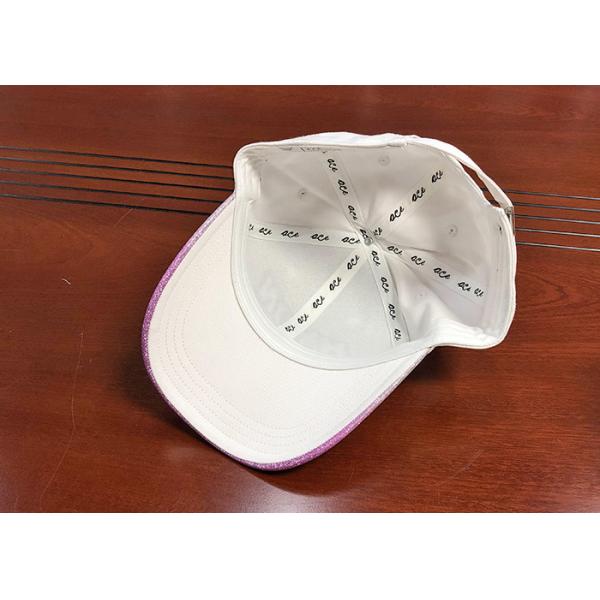 ACE Unisex Adjustable Custom 6 panels Glitter Cloth Embroidery Patch Baseball Curve Bill Cap