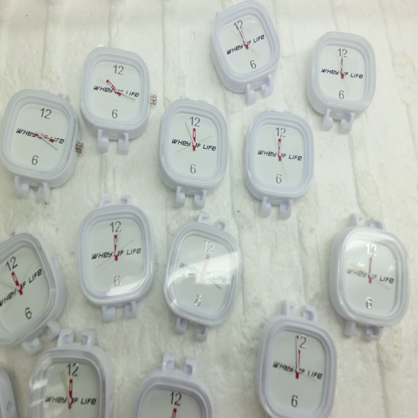 Purple Colour Silicone Rubber Jelly Band Watch 3ATM Water Resistant , White Face With Company Logo, Unisex For Men Women