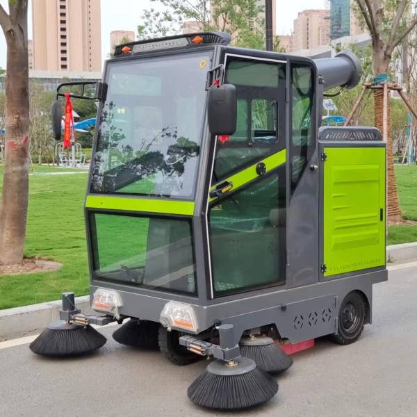 Pure Electric Industrial Street Outdoor Multi Functional Cleaning Machine Ride On Road Smart Sweeper