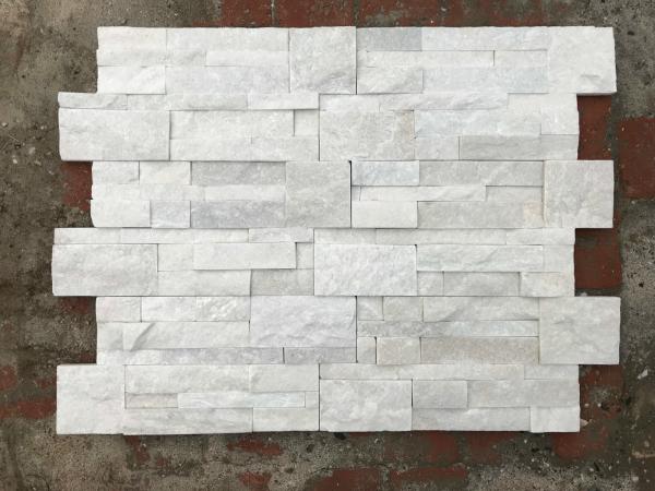 Pure White 150x600mm Exterior Thin Stone Veneer Panels