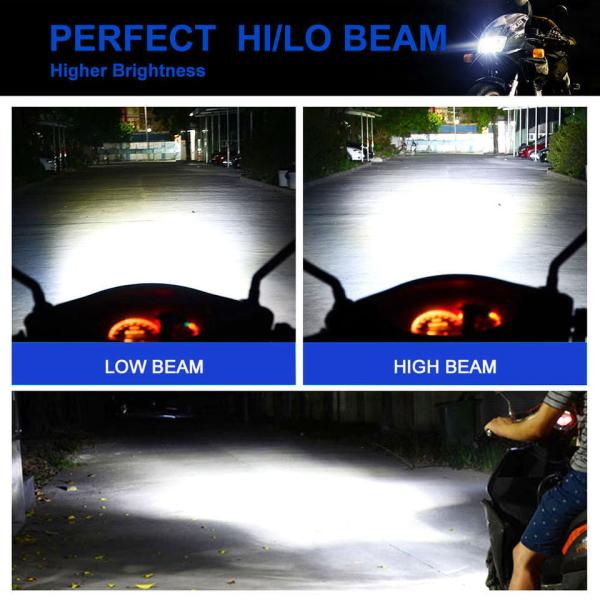 BA20D H6M P15D H4 Led Motorcycle Headlight Bulb 1200lm High Low Beam