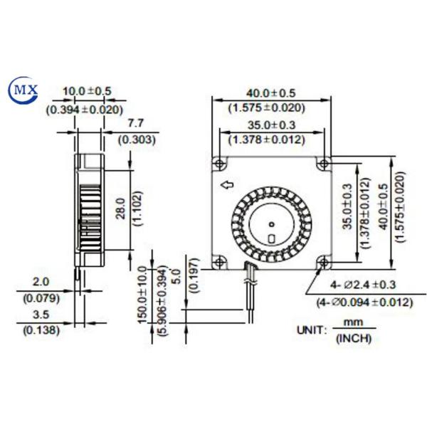 1.56 Inch Sleeve Bearing Micro Blower Cooling Fan For Industrial Production Equipment
