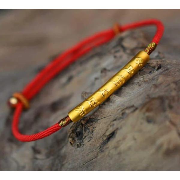 Tibetan Buddhist Mystical Bracelet Handmade Mani Mantra Lucky Red String Bracelet
