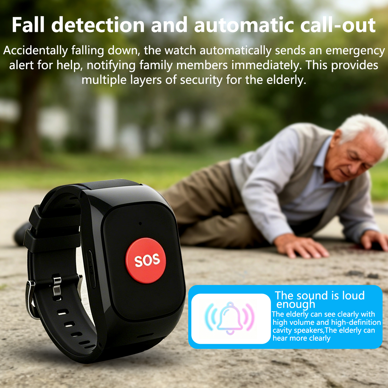 SOS Emergency Call Smart Watch for Alzheimer's Disease Patient Health Monitoring 4G GPS Tracker Locator Fall Detection A6model