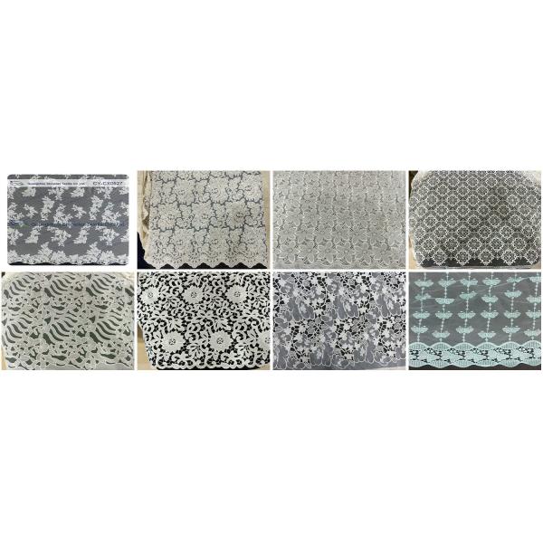 Butterfly Organza Embroidery Lace Fabric , Eco-friendly Dyeing / Normal Dyeing