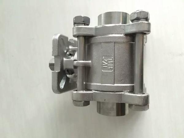 Investment Casting Three Way Ball Valve 2000 WOG ISO 5211 Mounting Flange