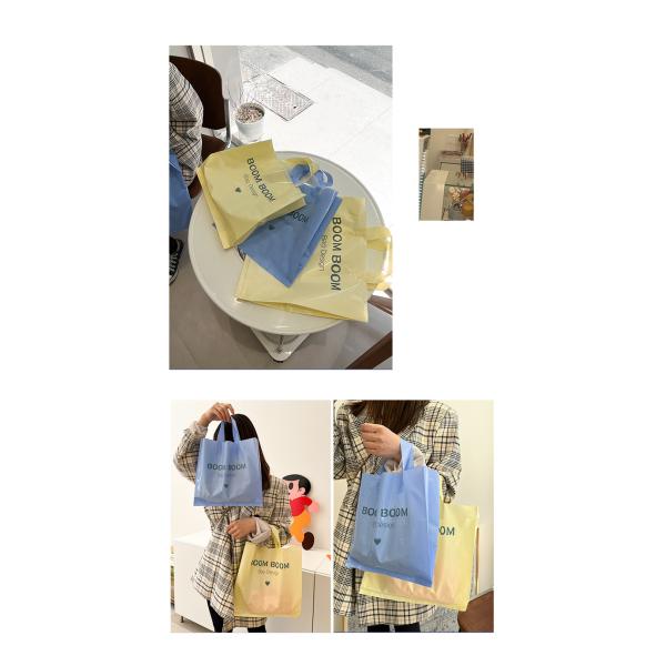 Custom Logo Accepted Soft Loop Handles Tote Shopping Plastic Bag for Clothing Packaging