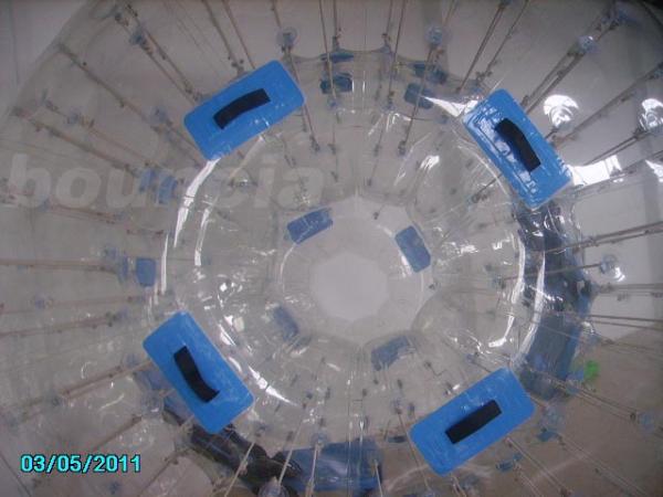 bola inflável do PVC Zorb de 1.0mm com os coxins traseiros macios