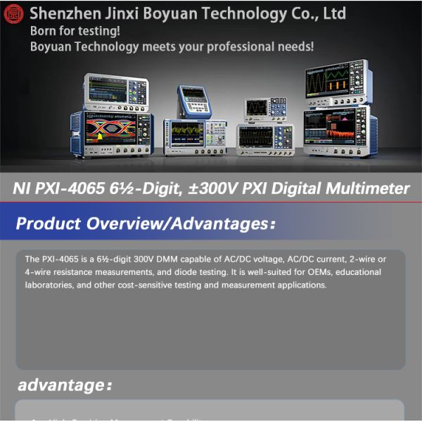NI PXI-4065 6½-Digit ±300V PXI Digital Multimeter with 10/s Range Changes