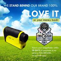 Rangefinder amarelo do laser para o golfe e a caça do inventor de distância do golfe 6X