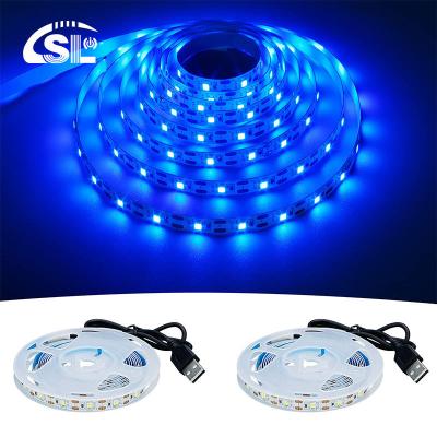 5V 8mm 120LEDs Lâmpada LED de faixa azul Electroplate SMD2835 Ideal para interiores e exteriores