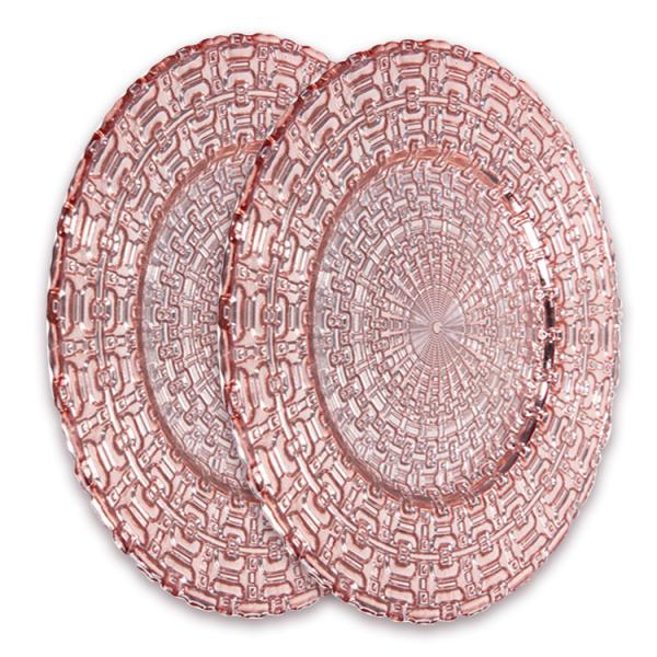 China High Quality Color Decoration Glass Charger Plate for Dinnerware