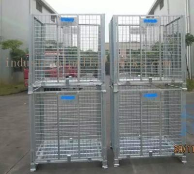 Large Stackable Steel Wire Mesh Cage W1200 * D1000 * H890mm Galvanized Finishes