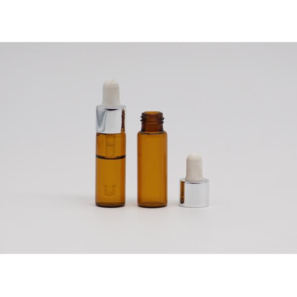 мини янтарная стеклянная бутылка капельницы эфирного масла тинктуры 2ml