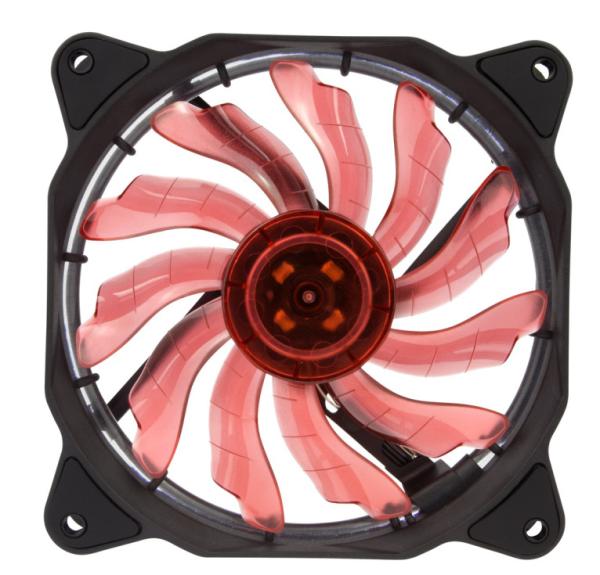 low noise 12v 120*120*25mm Red Ring LED PC Case Fan
