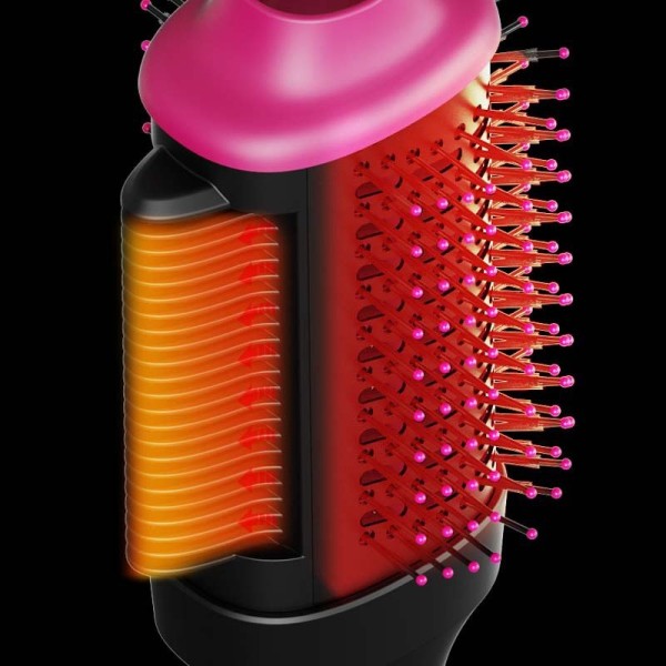 Professional Electric Hot Air Curling Comb with Intelligent Temperature Control Nylon Brush Waterproof for Household Salon Use