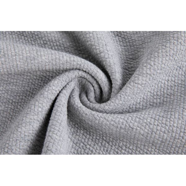 Unisex Cotton-rich Waffle Knit Classic Polo Shirts with Textured Surface and V-neck Placket