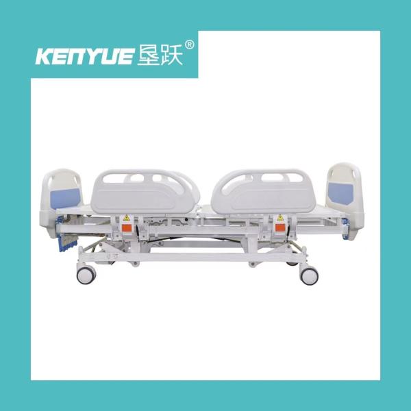 cama de hospital manual da Quatro-agitação para a cama de hospital azul do hospital