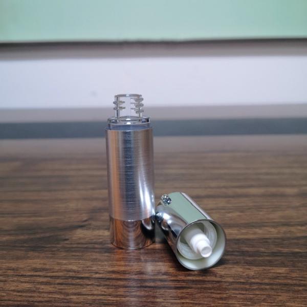 10ml 15ml 20ml 30ml silvering plastic plating hot stamping manufacturer lotion airless pump bottle cosmetic wholesale