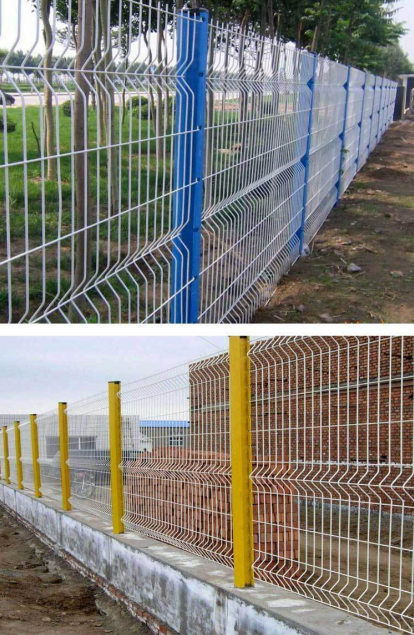 V Fold Anti Climb Security Fence Panel Clear View Reinforced Mesh