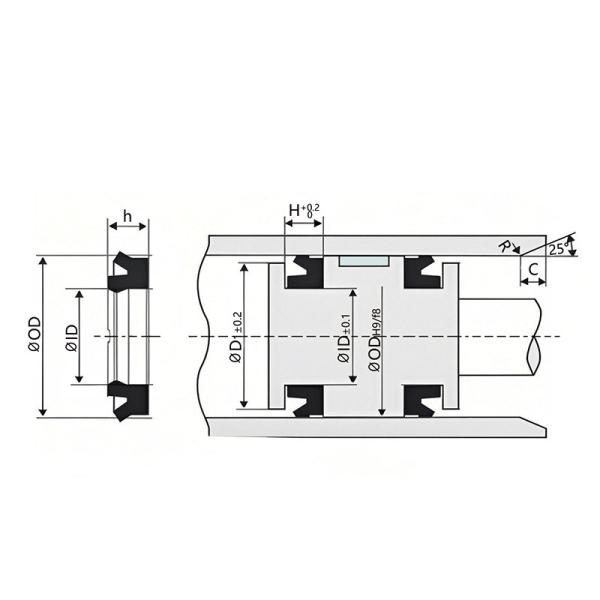 YCC Air Seal Piston Seal Ring Pneumatic Cylinder PGY  SC Pneumatic Cylinder Seals
