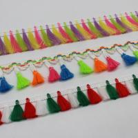 Gland 100% multicolore de frange de brosse de polyester de rideau