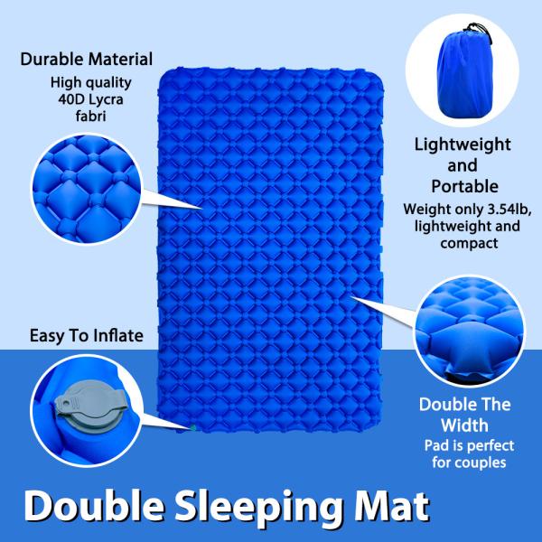 SGS 220x150cm Inflatable Sleeping Pad For Camping Tent