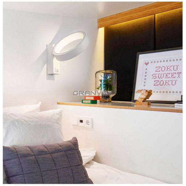 5W 150mm Round Circle Internal Wall Lights , Led Interior Wall Lights White Housing Color