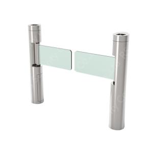 Hospital DC Brushless Swing Turnstiles Barriers Aluminium Alloy Barcode System