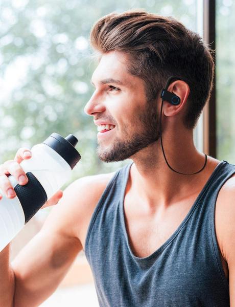 Bluetooth Headphones Wireless Earbuds IPX7 Waterproof Sports Earphones Mic HD Stereo Sweatproof in-Ear Earbuds
