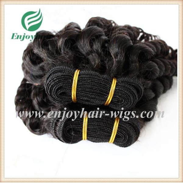 Brazilian 5A virgin remy hair weave natural color(can be dye) spiral curly 10''-26''length