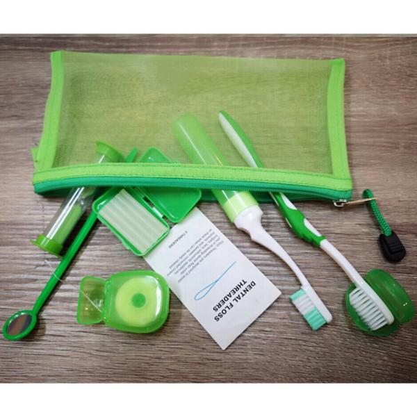 8 en 1 Kit de instrumentos de ortodoncia dental de plástico para el mantenimiento de la higiene oral