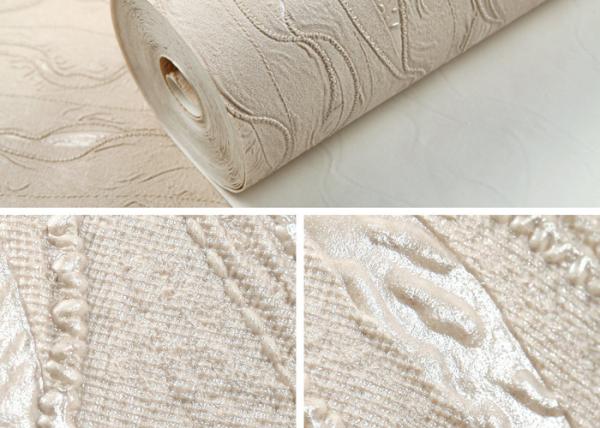 Flower Pattern Washable Vinyl Wallpaper , Modern Embossed Wallpaper PVC Wallpaper
