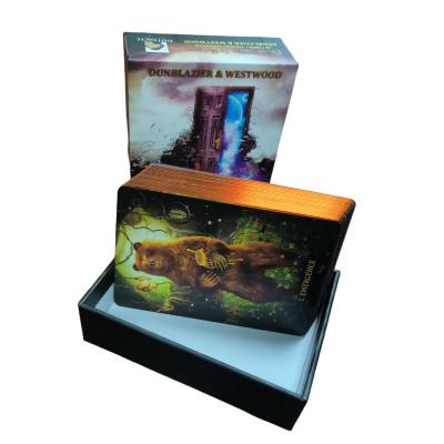 3.5'' X 5'' 350GSM C2S Cards And Guide Book Printing With Matte Lamination And 2.5mm Greyboard Foiled Top/Bottom Box