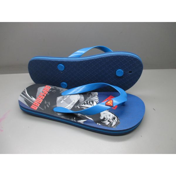 Tongs pour enfants en matériaux PE EVA avec personnage Superman, sandales ouvertes pour enfants