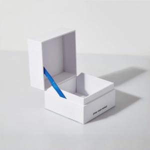 Customize Logotipo Impresso Quadrado Vazio Joias de Luxo Embalagem Regalo Caixa
