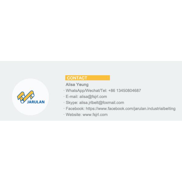 Profil de courroie transporteuse antistatique PVC ou PU Matériau K6 K8 K10 K13 K17 K22 K30