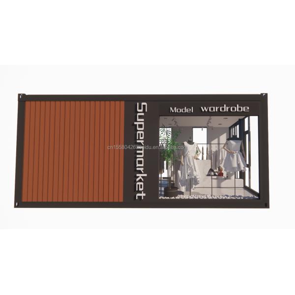 Wall 100mm Wave Sandwich Panel Hotel Container Store Customizable Flat Packaging Quick Installation Prefabricated House