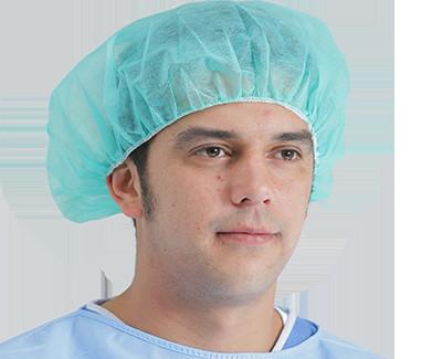 Nonwoven Disposable Bouffant Caps Sweat Absorb Soft And Light Weight