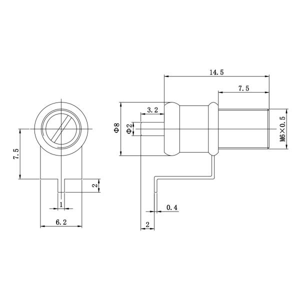 1-10pF Piston Trimmer Capacitor 500VAC , Air Dielectric Trimmer Capacitor
