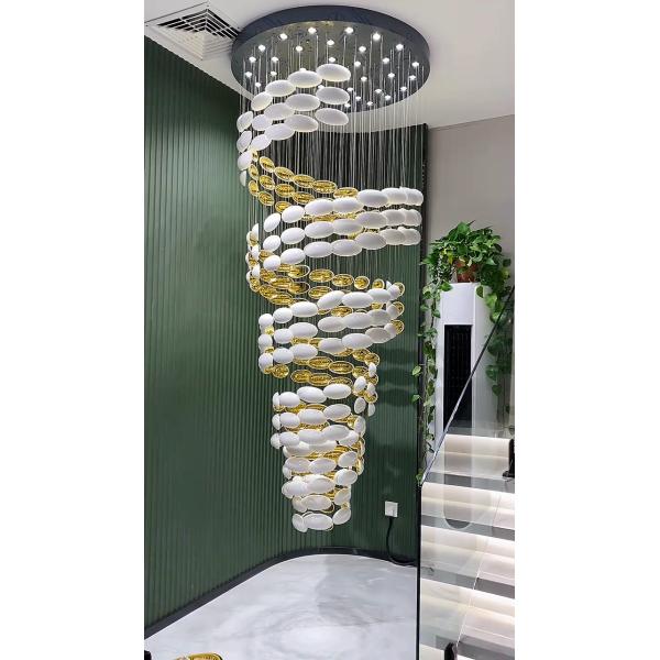 Lustre à œufs de dragon Art Lustre à œufs d'or Hôtel Villa Salle de bal Lobby Mall Atrium Sandbox Escalier